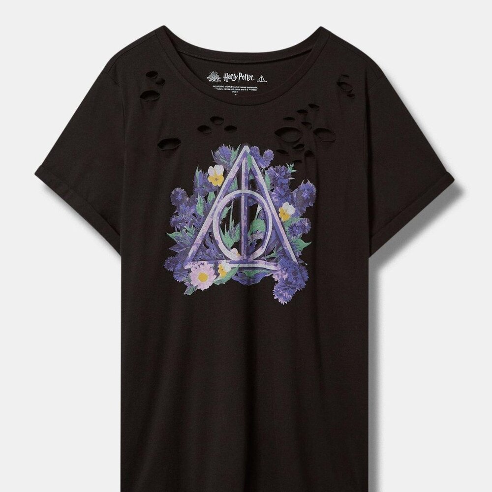 TORRID Harry Potter Relaxed Fit Cotton Destructed Tee